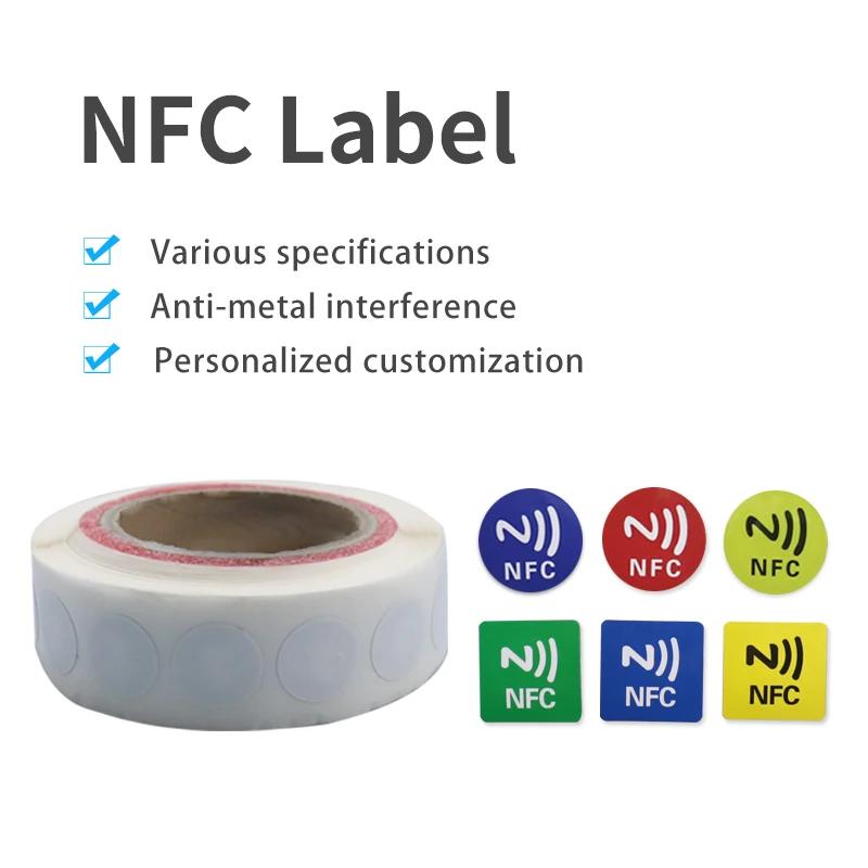 NFC ƼĿ  ISO14443A 13.56MHz Ntag 213   RFID ±,  ڵȭ ٷ  , 20 